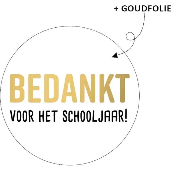 Sluitsticker - Bedankt Voor Het Schooljaar | Sluitzegel –Bedank Kaart - Afscheid - Traktatie - Bedankje | Envelop Sticker | Cadeau – Gift – thumbnail