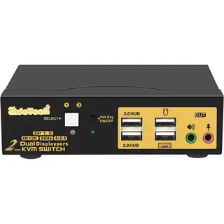 Jidetech Auto Detection Dual Monitor Displayport Kvm Switch