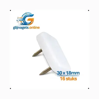 Glijnagels online 16 Stuks Premium Glijnagels 30x18 Mm – Pvc Meubelglijders – Vloerglijders – Meubeldop – Glijdop – Meubelpoten Glijders – Vloerbeschermers