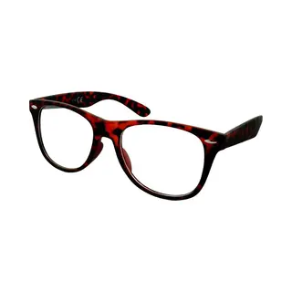 Nerd Bril Zonder Sterkte - Nerdbril Bruin - Tortoise Panter Luipaard - Bril Heldere Doorzichtige Glazen