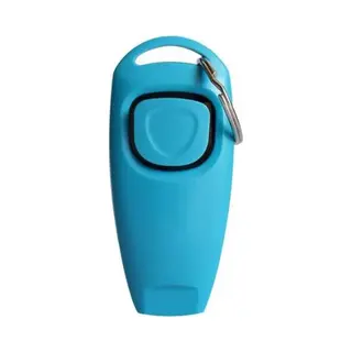 Luxe Clicker Met Fluit - 2 In 1 Hondentrainer - Met Bevestigingsring - Hond Trainen Met Een Clicker En Fluit - Honden Trainer - Lichtblauw - Puppy