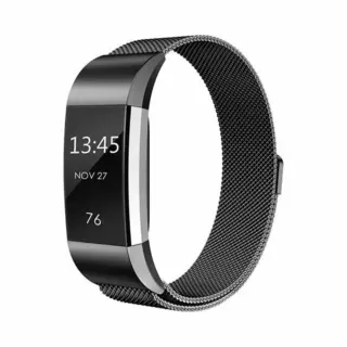 SuperSierraden Fitbit Charge 2 Milanese Band - Zwart - Sm - Horlogeband Armband Polsband