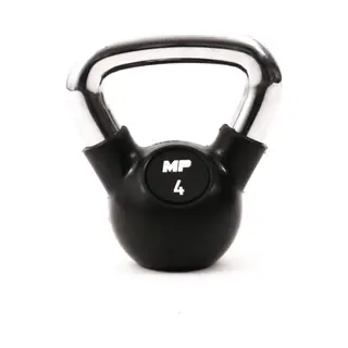 Muscle Power Rubberen Kettlebell - Zwart - 4 Kg