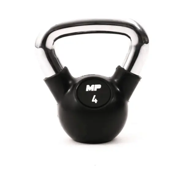Muscle Power Rubberen Kettlebell - Zwart - 4 Kg thumbnail