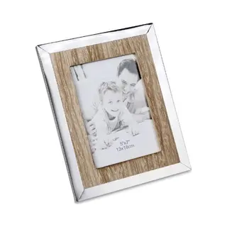 Al - Zilveren/Houten Fotolijst - 10x15 Cm