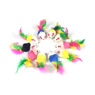 Kattenspeeltjes - Katten Speelgoed - Speelgoed Voor Katten - Kat Speeltje Muis - Kitten Speeltjes Muisjes - 10 Stuks - Fluffy
