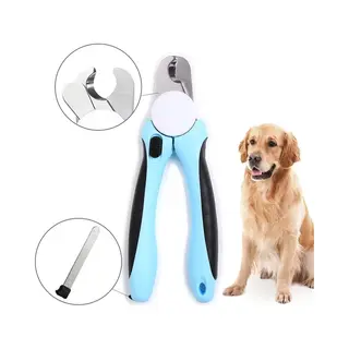 Professionele Nagelknipper Hond En Kat - Met Veiligheidsstop En Nagelvijl - Blauw