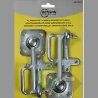 Trailer and Tools Klepsluiting Haken Set, 4 Delig, Makkelijk Te Monteren, Inclusief Tegenstukken