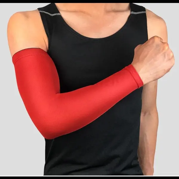 Cliks Set Fiets Armwarmers ( 2 Stuks ) – Rood - Armstukken – Cycling Arm Sleeves – Armbeschermers – Sport Armmouwen - Maat L thumbnail