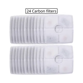 Behave Drinkfontein Filters - Universeel - Vierkante Filters Van Carbon - Kattenfontein - Drinkfontein Kat - Navulling Set - 24 Stuks