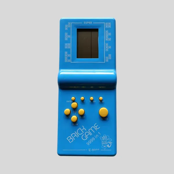 Brickgame Handheld Spelcomputer - Classic Game - Retro Spel - Blokken - 9999 Games - Blauw thumbnail