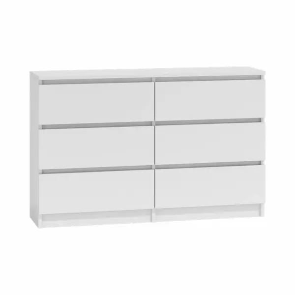 Ladekast Wit 120cm - Commode- 6 Lades-Ladekastje thumbnail