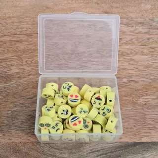 50 Stuks Kralen Crazy Emoji Mix - 1 Cm - Figuurkralen - Kleikralen - Fimokralen - Polymeer Kralen