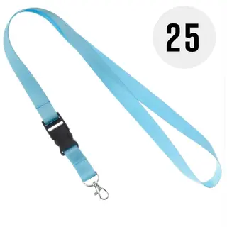 Lichtblauw Keycord, 25 Stuks