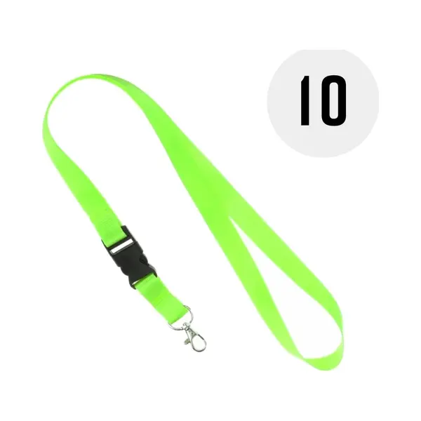Fluo Groen Keycord, 10 Stuks thumbnail