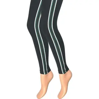 Kinderlegging - Gestreept - Zwart-Groen - Maat 122-128