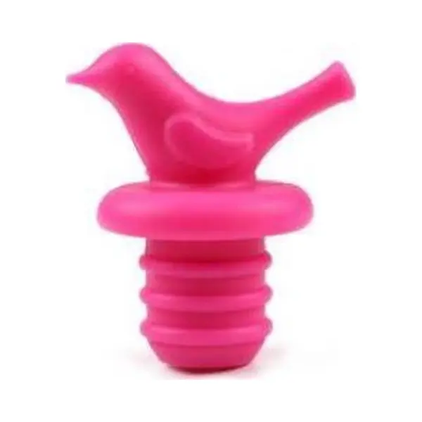 Flessenstop - Vogel Roze - Wijnstopper thumbnail