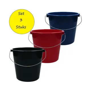 Aro-Household Emmer - 5 Liter Huishoudemmer - 3 Stuks