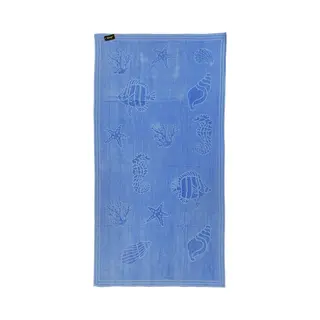 ISleep Strandlaken Schelp - 100x200 Cm - Denim