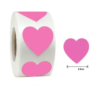 Sluitsticker - Sluitzegel - Rose / Fuchsia / Hart / Hartje | 40 Stuks | Trouwkaart - Geboortekaart - Envelop | Harten | Envelop Stickers | Cadeau -