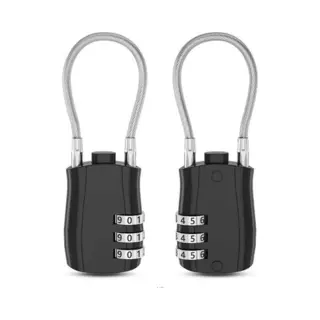 OJProducts Kofferslot Zwart - 2 Stuks - 3 Cijferig - Reisslot - Bagageslot - Hangslot