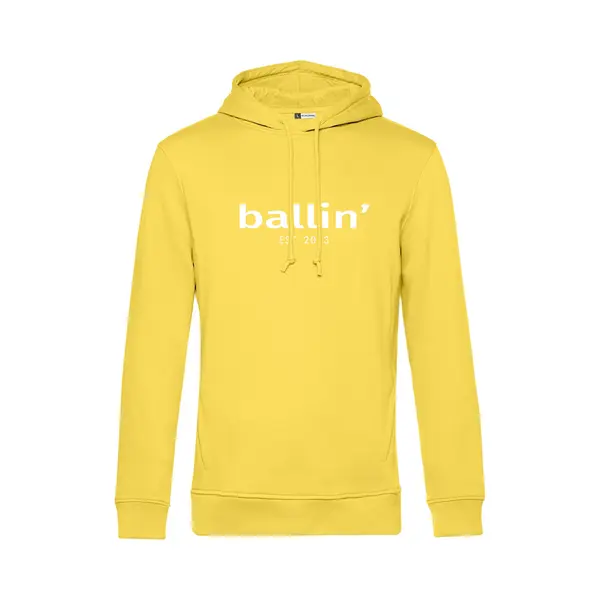 Heren Hoodies Met Ballin Est. 2013 Basic Hoodie Print - Geel - Maat M thumbnail