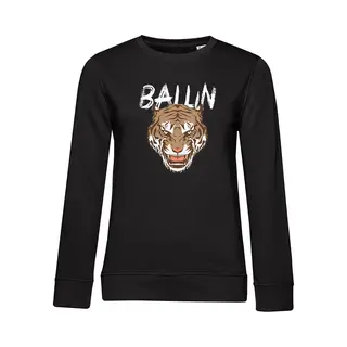 Dames Sweaters Met Ballin Est. 2013 Tiger Sweater Print - Zwart - Maat L