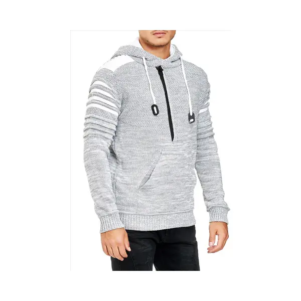Rusty Neal RustyNeal - Heren Pullover Trui - Grijs - Modernfit - Capuchon thumbnail