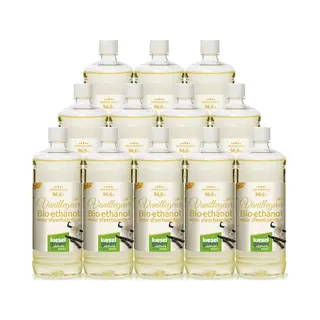 KieselGreen Bio-ethanol Met VANILLEgeur Bioethanol 100% Biobrandstof (12x1 Liter Met Spuitkop)
