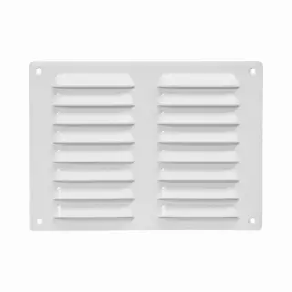 Paneir Airdesigns- Metaal-260 X 190 - Omgezette Rand - Opbouw - Aanvoer & Afvoer - Wit
