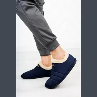 Unisex Panduf - Huisschoenen - Huislaarzen - Wollen Laarzen - Maat 36/37 - Antislipbasis - Marineblauw