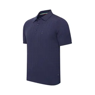 Cappuccino Italia Poloshirt Caorle Cable Knit Polo