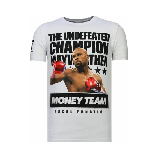Local Fanatic Money Team Champ - Rhinestone T-shirt - Wit thumbnail