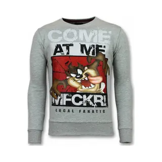 Local Fanatic Mfckr Trui - Cartoon Heren Sweater - Truien Mannen - Grijs