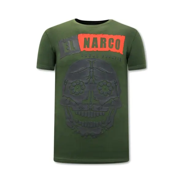Local Fanatic T-shirt Heren Met Opdruk - El Narco - Groen thumbnail