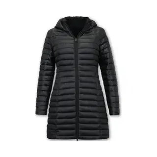 Gentile Bellini Lange Winterjas Dames Met Capuchon - Dames Winterjas Parka - Puffer Jas Dames Slim Fit Dubbelzijdig - 2161 - Zwarte Jas