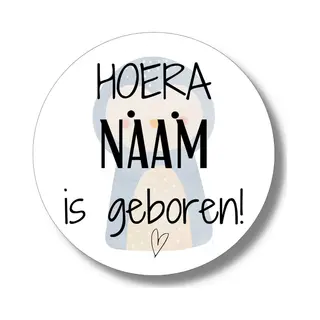 20 X Stickers Met Naam Geboorte Jongen | Gepersonaliseerd | Sluitstickers | Geboortekaartje