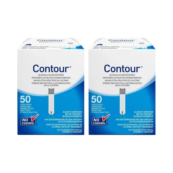 Bayer Contour Bloedglucose Teststrips Bundel 2x50 Stuks thumbnail