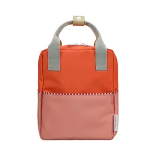 Sticky Lemon - Backpack Small | Colourblocking | Lifebuoy Orange + Coral Pink