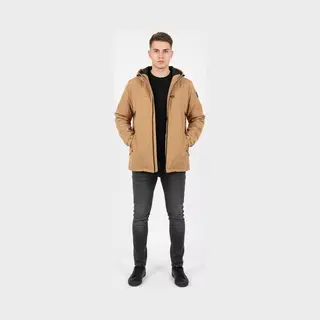 Ombre - Heren Tussenjas - Steekzakken - Rits - Camel