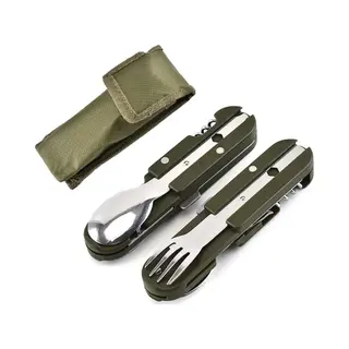 Outdoor Camping Servies Roestvrijstalen Zakmes Vork En Lepel Combinatie Servies