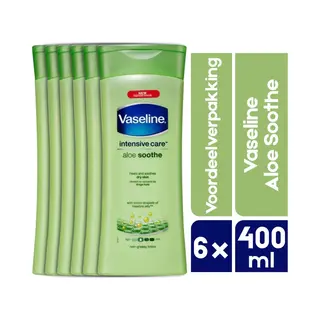Vaseline Aloe Soothe (Aloe Vera) Bodylotion | 6 X 400 Ml Voordeelverpakking | Frisse Bodylotion