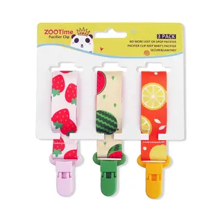 fopspeenkoord.nl Set 3 Stuks Speenkoord - Speenketting - Funky Fruit - Fopspeenkoord