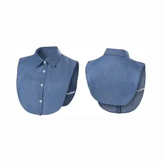 Blousekraag Dames Losse Kraag Spijker Blauw Kraagje