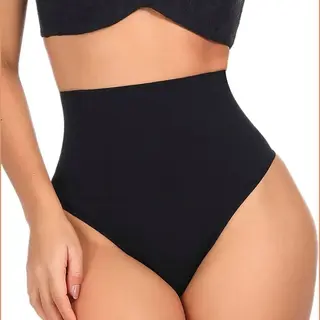 Correctie Ondergoed Shapewear - High Waist String Zwart Maat 42/44