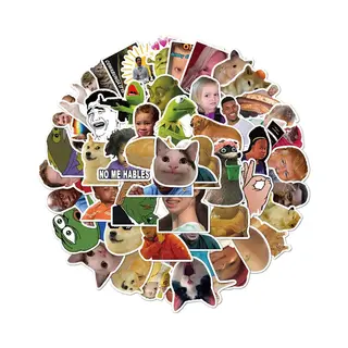 Meme Stickers - 50 Stuks - Grappige Sticker Mix Met De Bekentste Memes Op Het Internet - Voor Computer, Laptop, Telefoon, Agenda Etc.