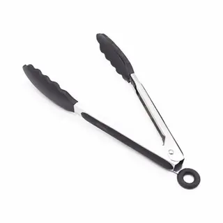Bbq Siliconen Tang - 21 Cm - Vleestang - Serveertang - Keukentang - Salade Tang – Barbecuetang – Diverse Kleur - Bbq Tang - Vleestang