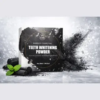at-shop Whitening Teethpowder | Charcoal Tandenbleker | Tanden Witten | 100% Natuurlijk | 40 G | Tandbleek Poeder| Tandbleekpoeder | Tanden Bleken