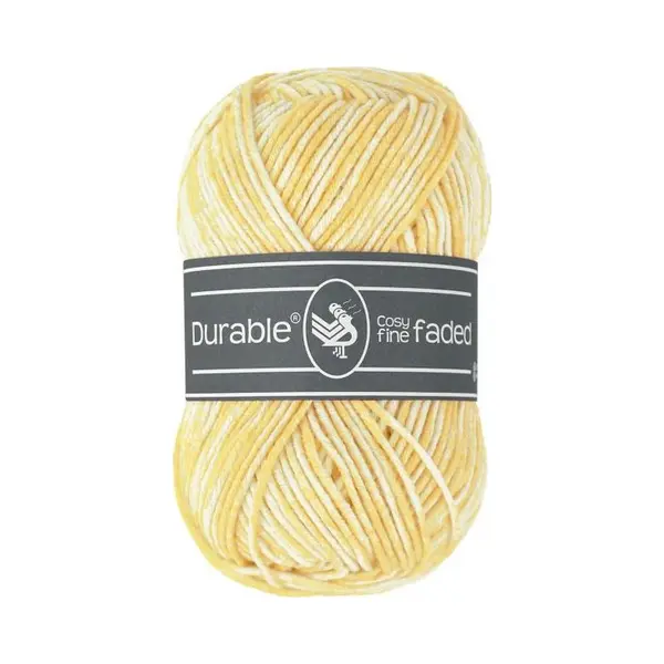 Durable Cosy Fine Faded Light Yellow (309) - Acryl En Katoen Garen Tie-dye - 5 Bollen Van 50 Gram thumbnail