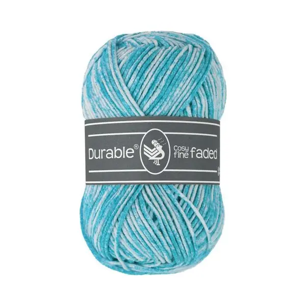 Durable Cosy Fine Faded Turquoise (371) - Acryl En Katoen Garen Tie-dye - 5 Bollen Van 50 Gram thumbnail